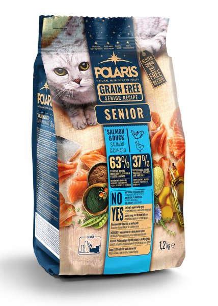 Polaris Cat Senior losos & kachna 1,2 kg