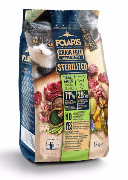 Polaris Cat Sterilized jehně & kachna GF 1,2 kg