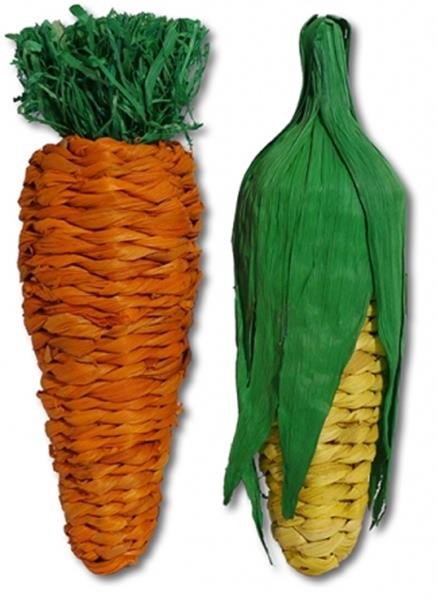 Hračka hlod. přírodní Jumbo Play Veg Carrot+Corn RW 21cm