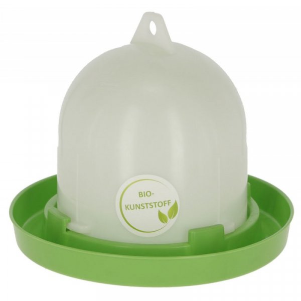 Napáječka pro drůbež klobouková s bajonetem, EKO plast, bílá / zelená, 3,5 l