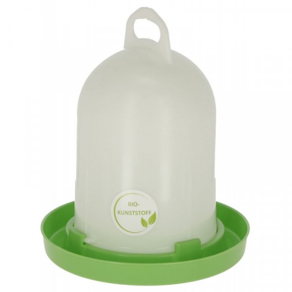 Napáječka pro drůbež klobouková s bajonetem, EKO plast, bílá / zelená, 5,5 l