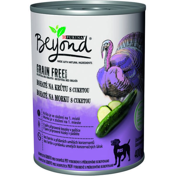 Purina Konzerva Beyond Grain Free Dog s krůtou a cuketou 400g
