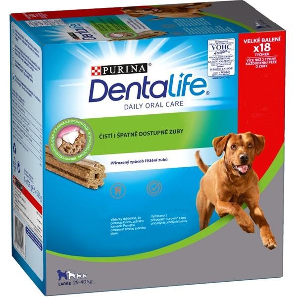 Purina Dentalife Large MP, 18 ks tyčinek pro psa 25-40 kg 142 g
