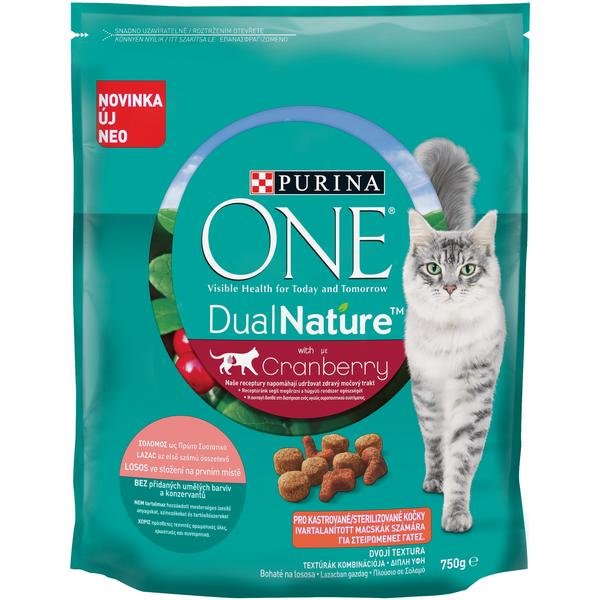 Purina ONE GK Dual Nature Sterilized Brusinka s lososem 750 g