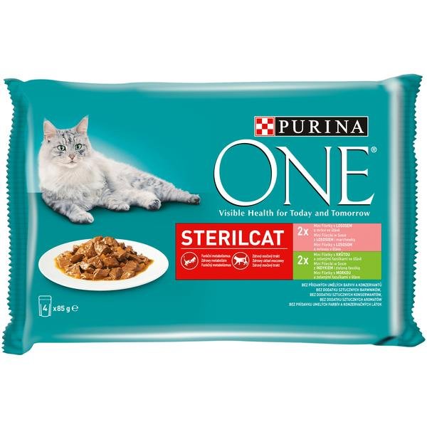 Purina ONE Multipack STERILCAT minifiletky MIX 4x85g