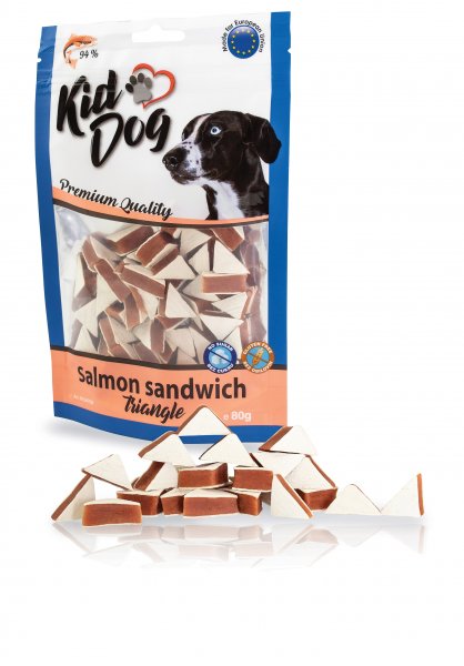 KIDDOG lososové sendvičové trojúhelníčky 80 g