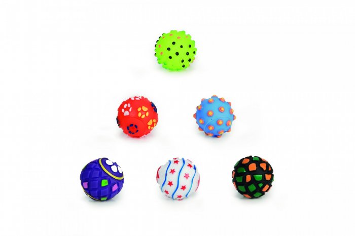 Beeztees míček různých tvarů pro štěňata vinyl 5cm