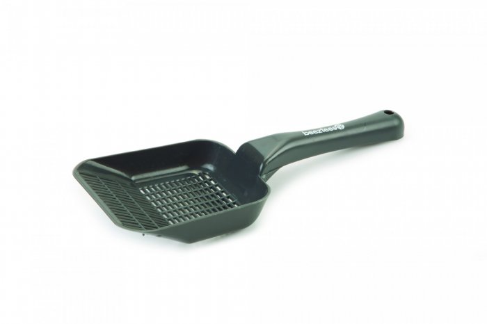 Beeztees Lopatka jemná, plastová antracitová 27x10x20cm