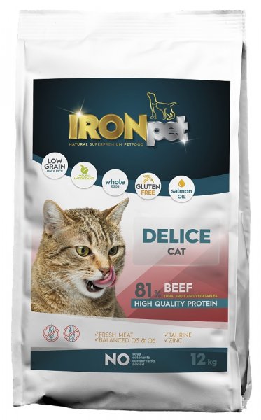 IRONpet Cat Delice Beef 12 kg