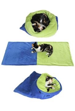 Spací pytel 3v1 tm.modrá/sv.zelená XL kočka k.25