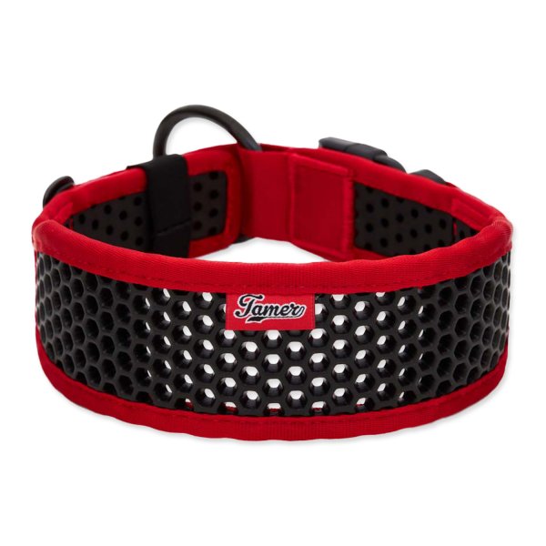 Obojek Tamer Softy, šíře 6,3 cm, vel.55-61 cm, červenočerný