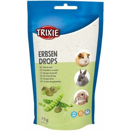 PEA DROPS - hráškové dropsy, pamlsek pro hlodavce, 75g
