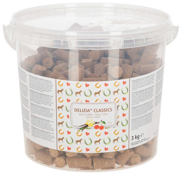 Pamlsek pro koně DELIZIA, třešeň-vanilka, 3 kg