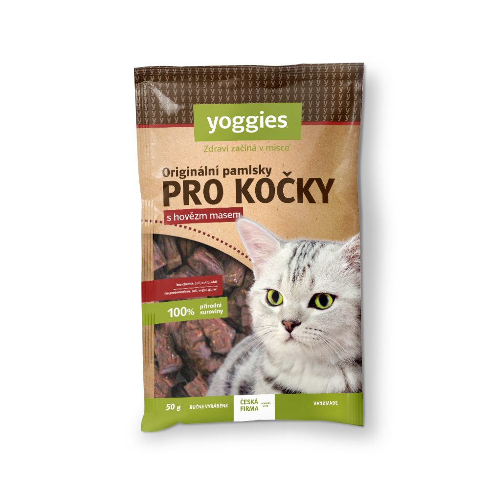 Yoggies pamlsky pro kočky s hovězím masem 50 g