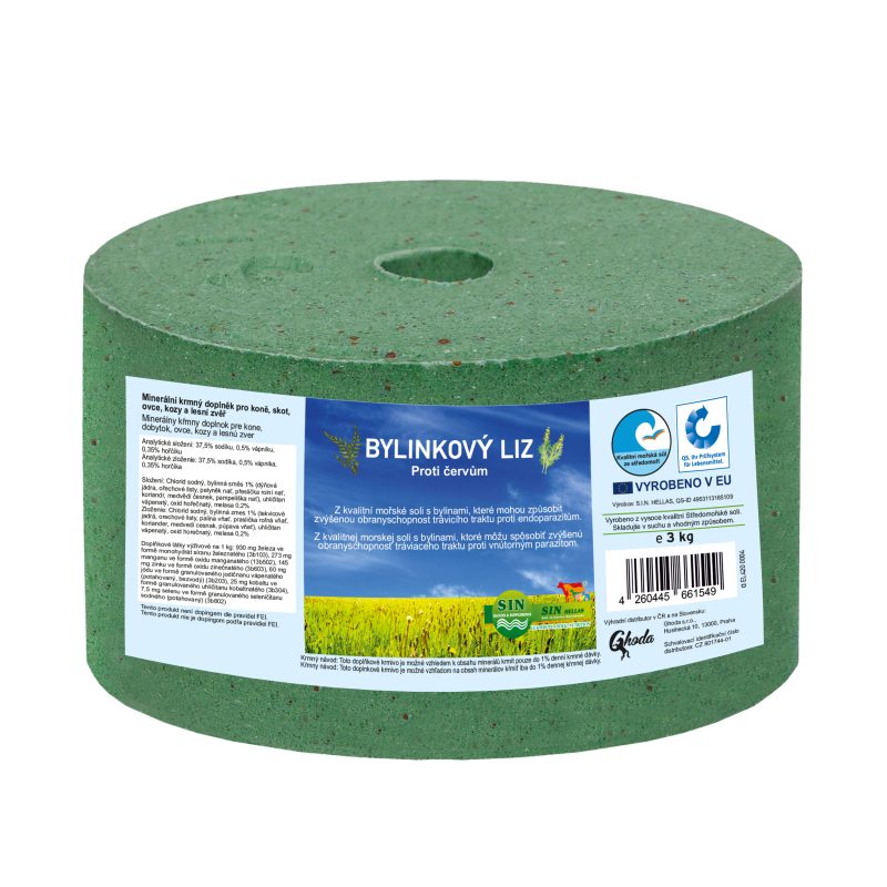 SIN HELLAS Bylinkový minerální liz proti červům, balení 3kg
