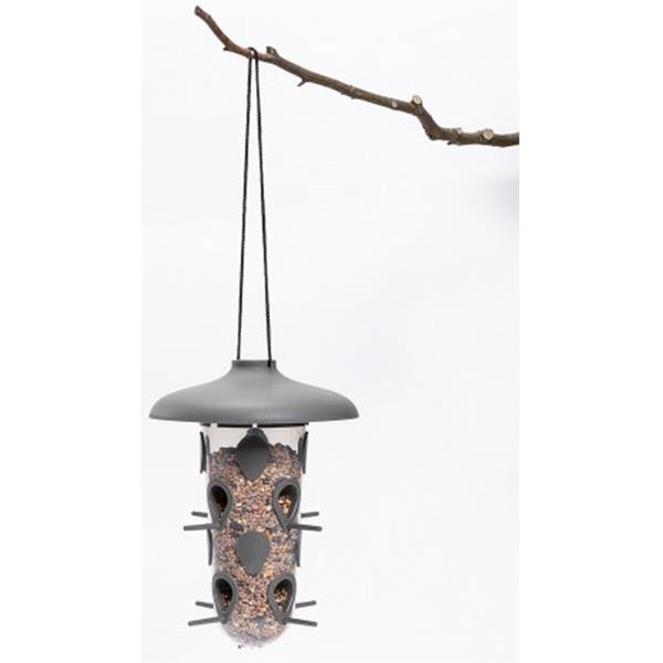 Plastia Krmítko venkovní plast set 2v1 Robin antracit 16 x 22 cm