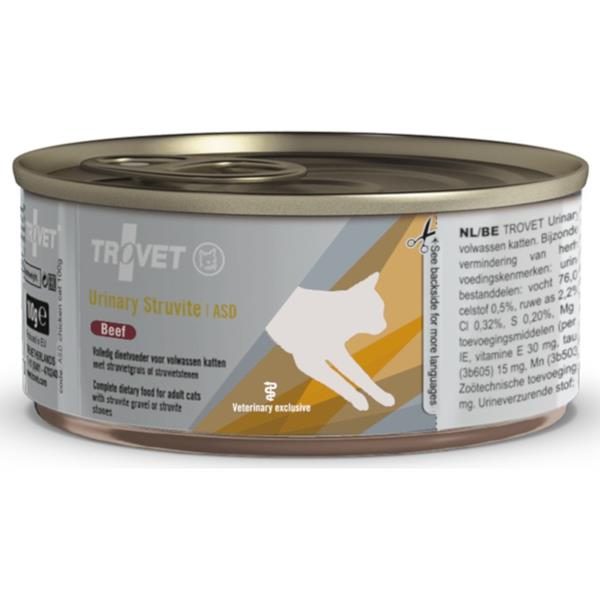 Trovet Feline ASD Urinary Struvite konzerva beef 100 g