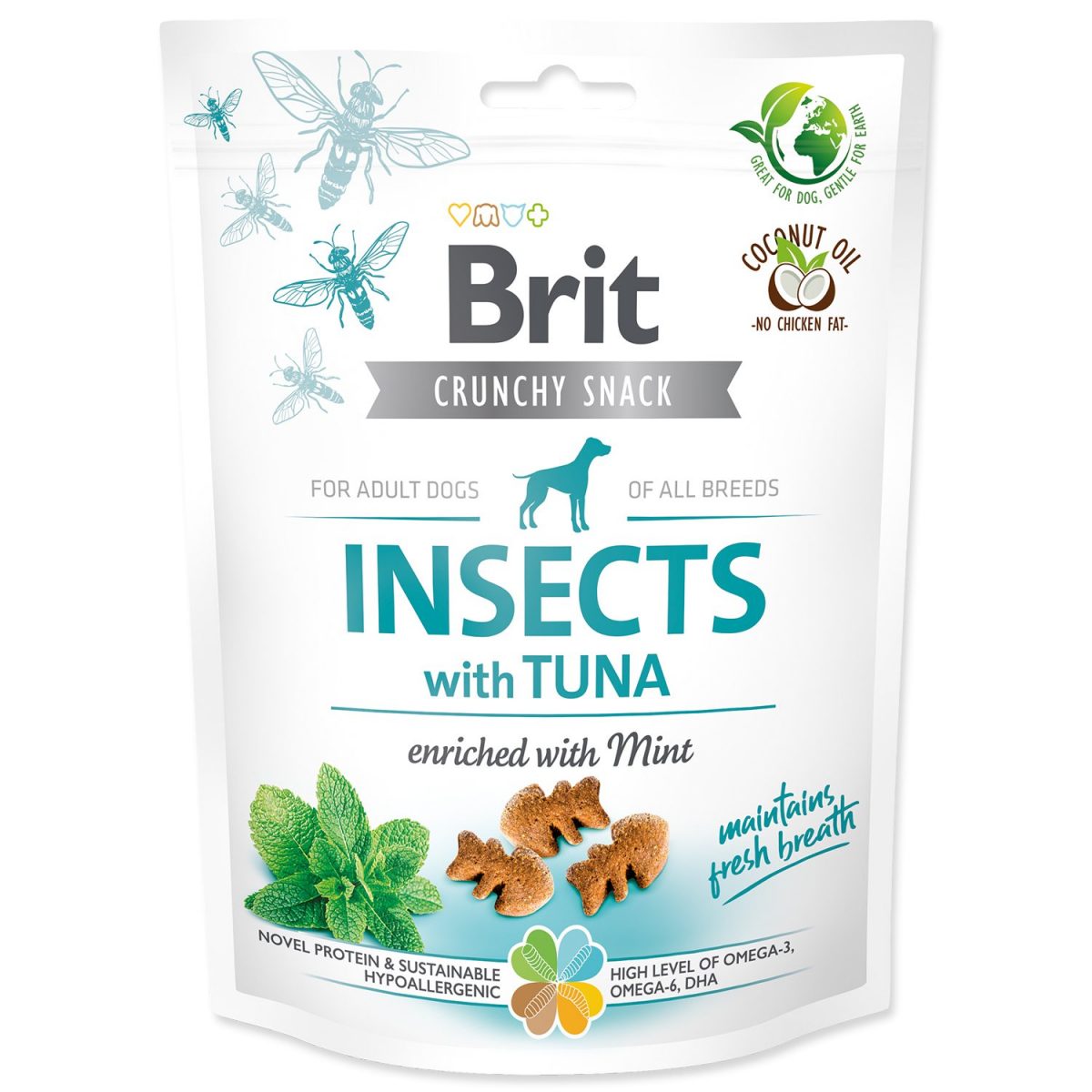 Brit Care Dog Crunchy Crack. Insec. Tuna Mint 200g