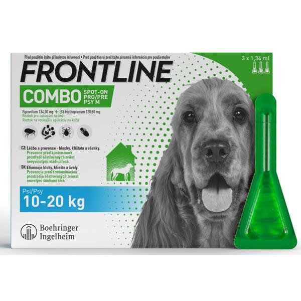 Frontline Combo Spot-On Dog M 10-20 kg 3 x 1,34 ml