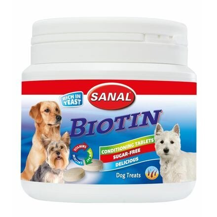 SANAL Biotin-kalciové tablety s biotinem v dóze 350g