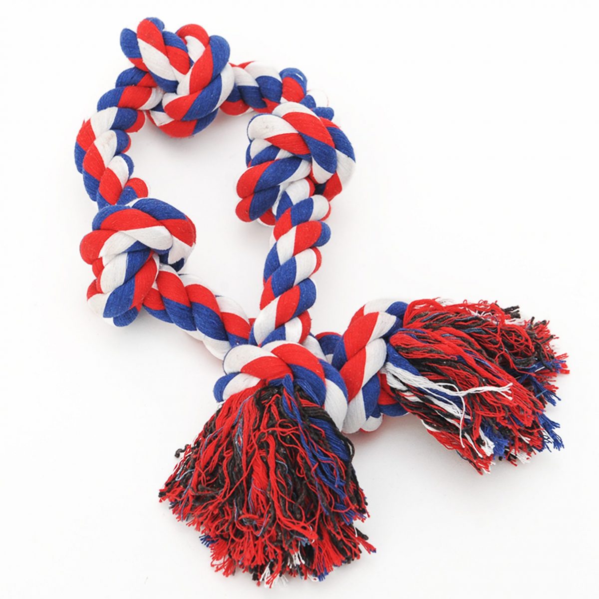 Reedog bavlněný uzel, 85 cm - Modro-červená