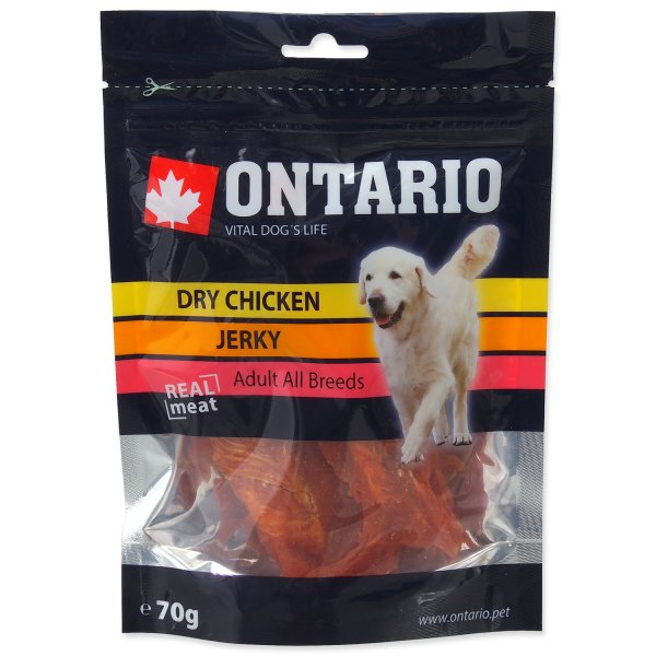 ONTARIO pochoutka Dry Chicken Jerky 70g