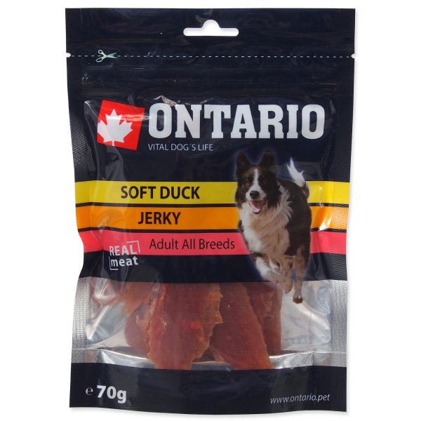 ONTARIO pochoutka Soft Duck Jerky 70g