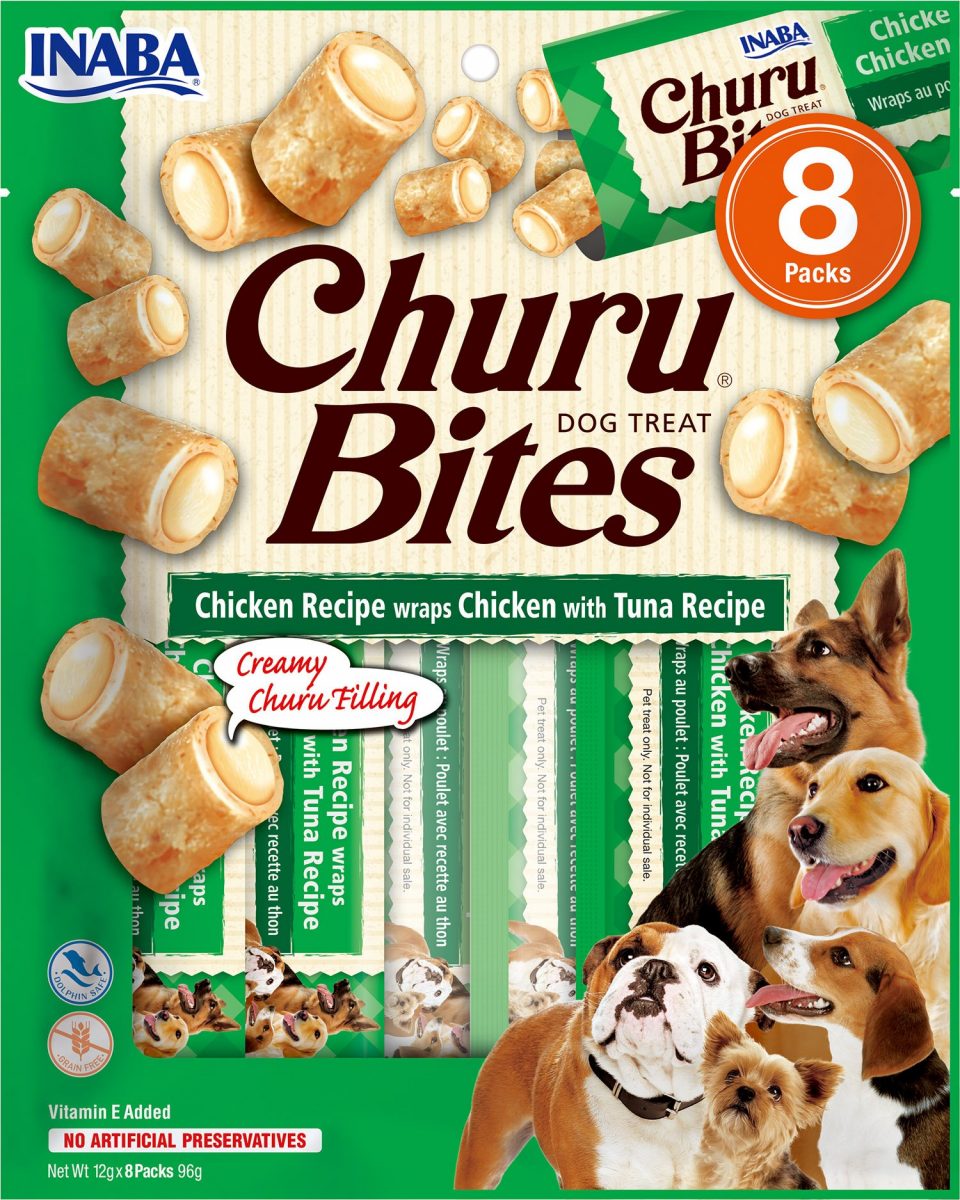 Churu Dog Bites Chicken wraps Chicken+Tuna 8x12g
