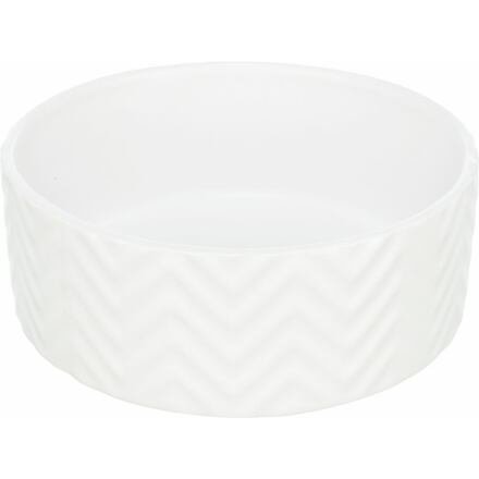 Keramická miska 1,6 l/ø 20 cm, vroubkovaná, bílá