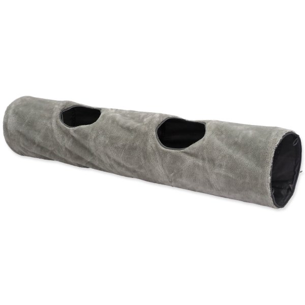 Tunel MC plyš šedý 120x24cm