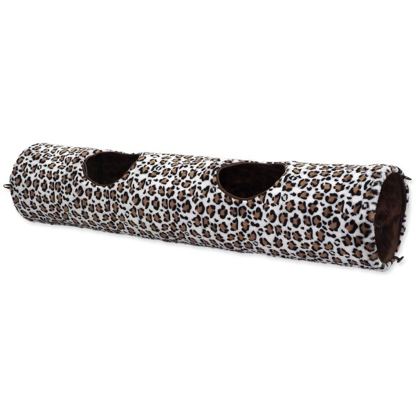 Tunel MC plyš leopard 120x24cm