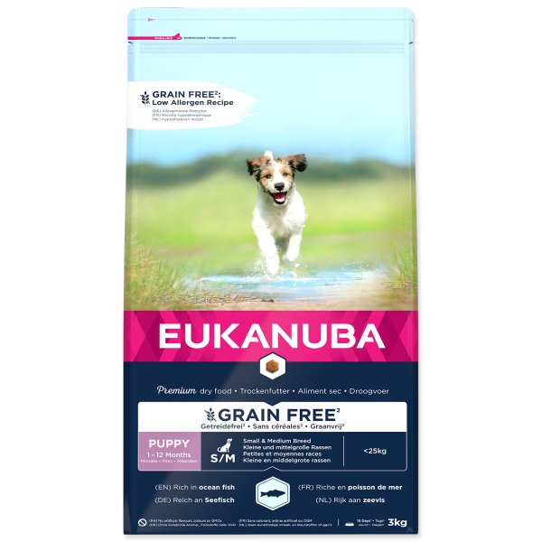 EUK Puppy & Junior Small & Medium Grain Free OF 3kg