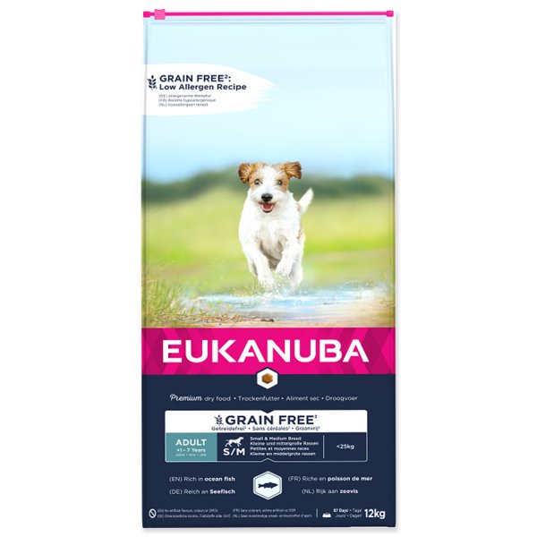 Eukanuba Adult Small & Medium Grain Free Ocean Fish 12 kg