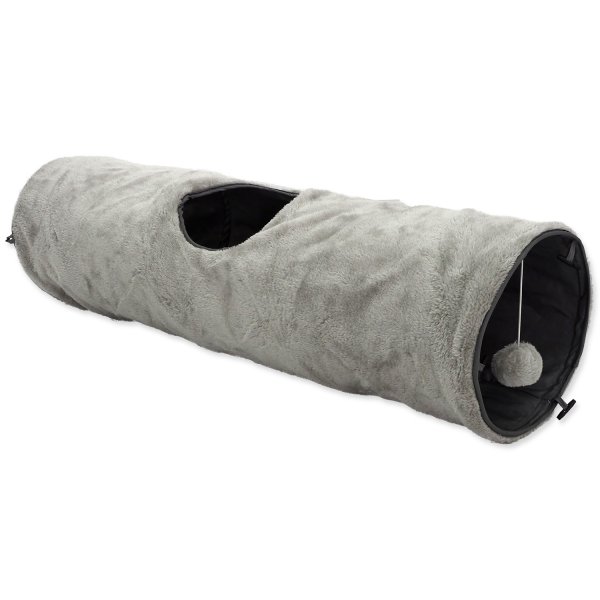 Tunel MAGIC CAT plyšový šustící šedý 90cm