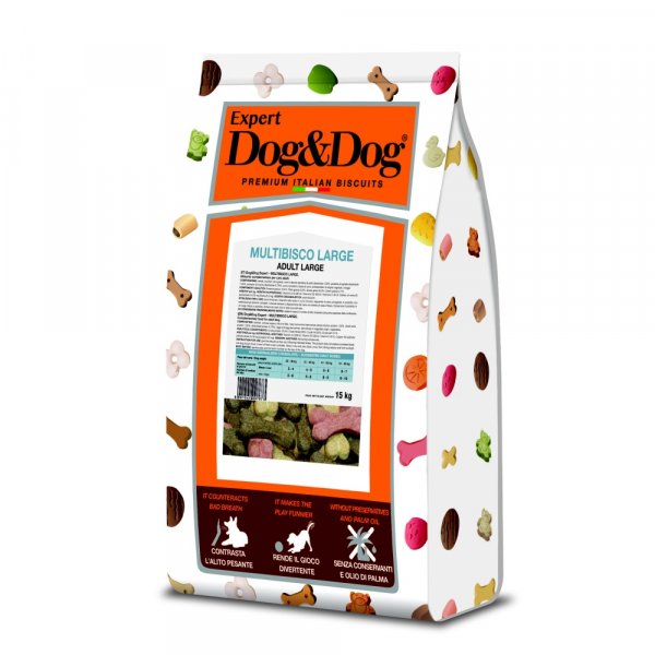 Dog & Dog Expert Multibisco velké sušenky 15 kg
