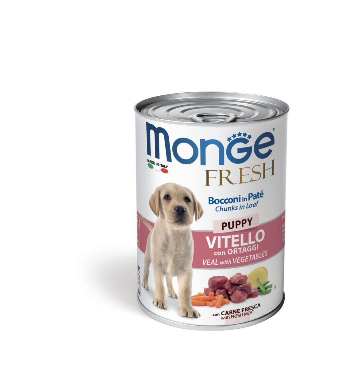 MONGE FRESH DOG Puppy Telecí se zeleninou 400g