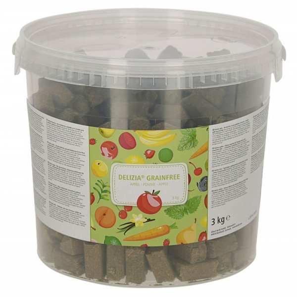 Pamlsek pro koně DELIZIA grain free, jablko, 3 kg