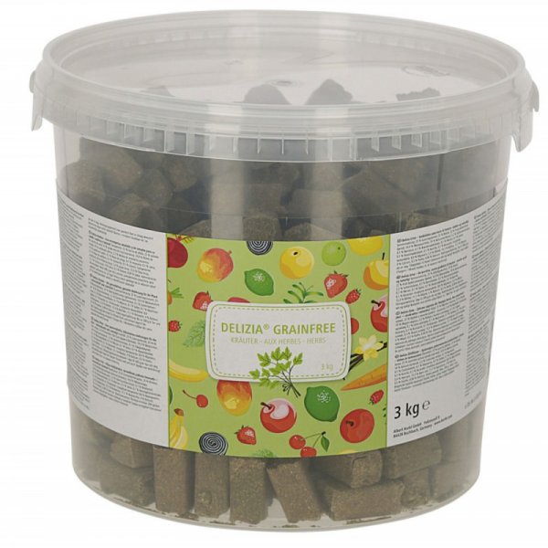 Pamlsek pro koně DELIZIA grain free, bylinky, 3 kg