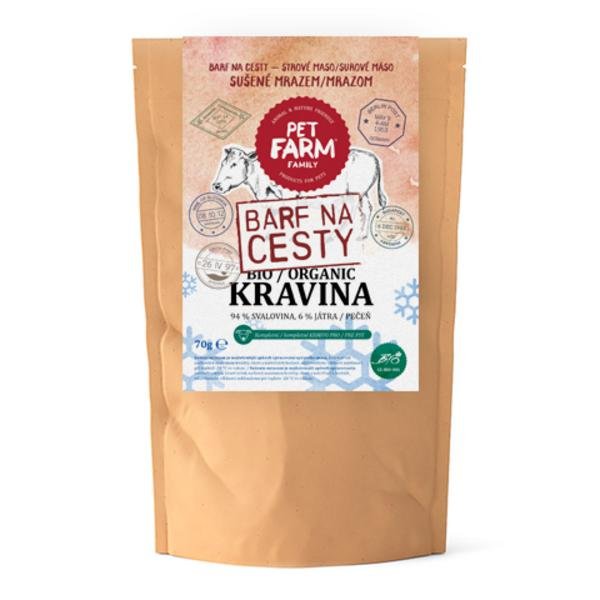 Pet Farm Family BARF BIO hovězí sušené mrazem 70g