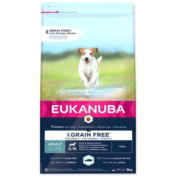 Eukanuba Puppy & Junior Small & Medium Grain Free Ocean Fish 3 kg