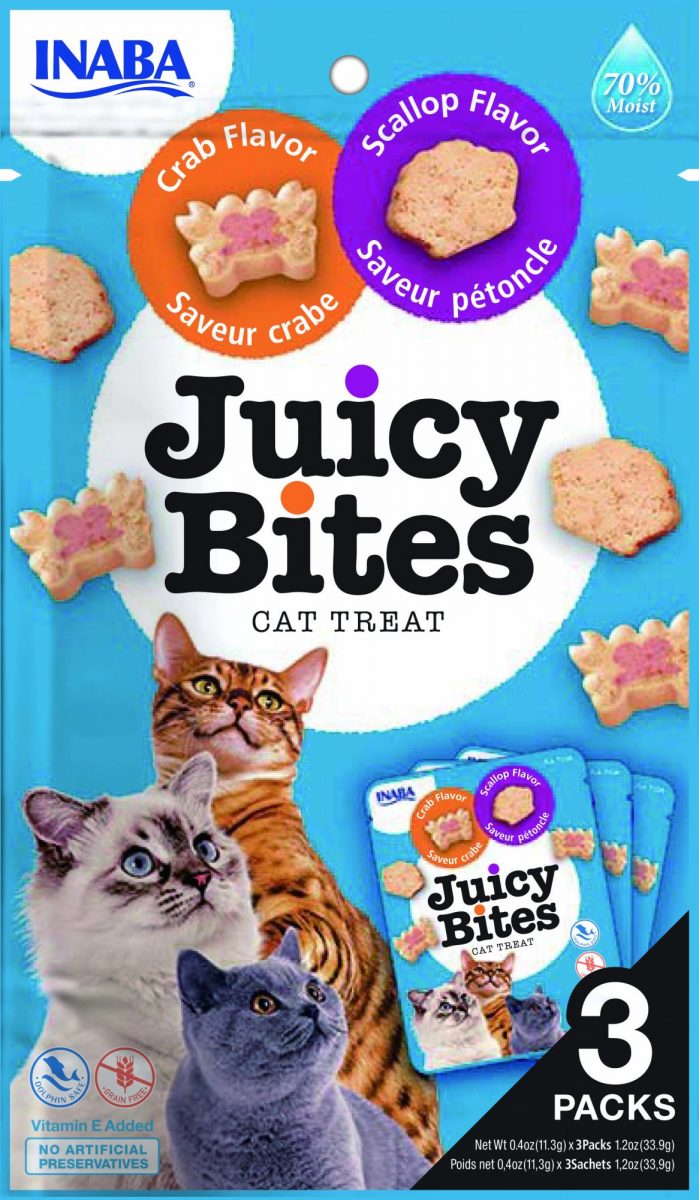 Inaba Juicy Bites cat snack křab a hřebenatka