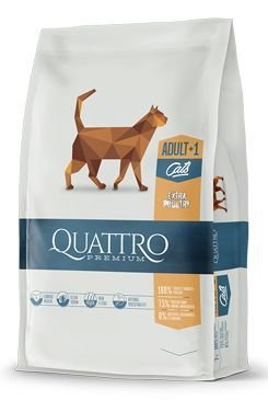 QUATTRO Cat Dry Premium all Breed Adult Drůbež 7kg
