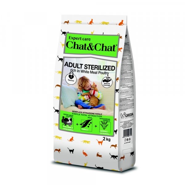 Chat & Chat Expert Adult Sterilized s drůbežím masem 2 kg