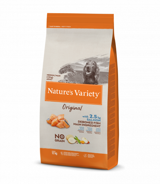 Nature´s variety original pro střední psy s lososem 12kg