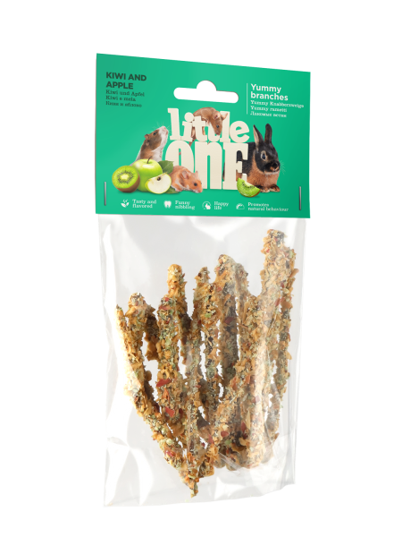 Little One ochucené větvičky s kiwi a jablkem  35g