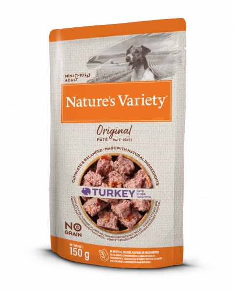 Kapsička Nature´s Variety original pro malé psy s krůtou 150 g
