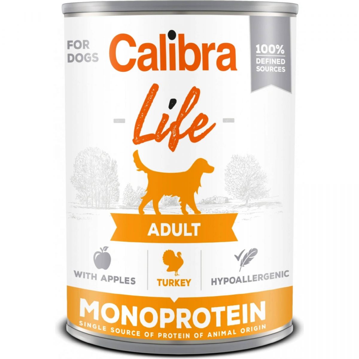 Calibra Dog Life Adult Turkey with apples 400g