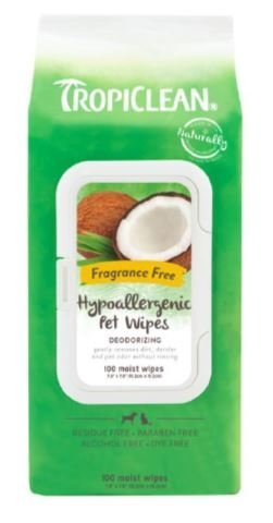 Tropiclean Hypoalergenní čistící ubrousky (100pcs)
