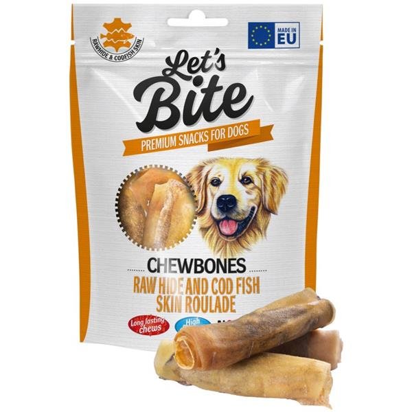 Brit Let´s Bite Chewbones Raw hide&Cod fish skin 135g