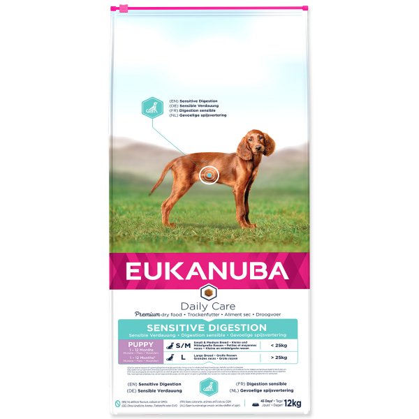 EUKANUBA Daily Care Puppy Sensitive Digestion 12kg